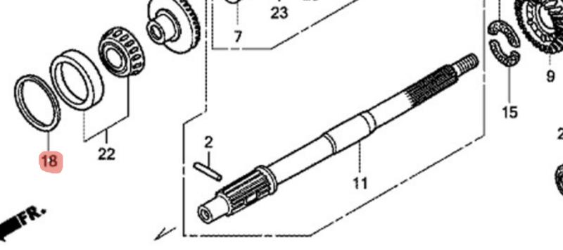 Шайба регулировочная Honda C (90530-ZW1-B00)