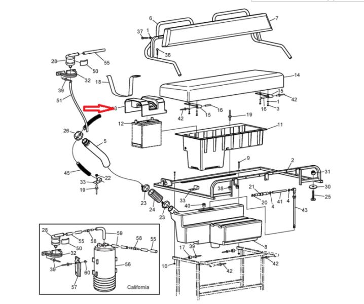 Крышка крепления аккумулятора Argo (A608-55)