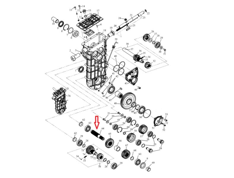 Вал КПП Тайга (С40601081)