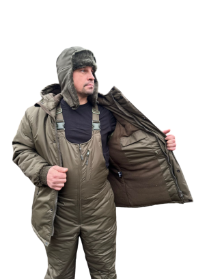 Костюм зимний ПИЛИГРИМ -35, кошачий глаз/хаки