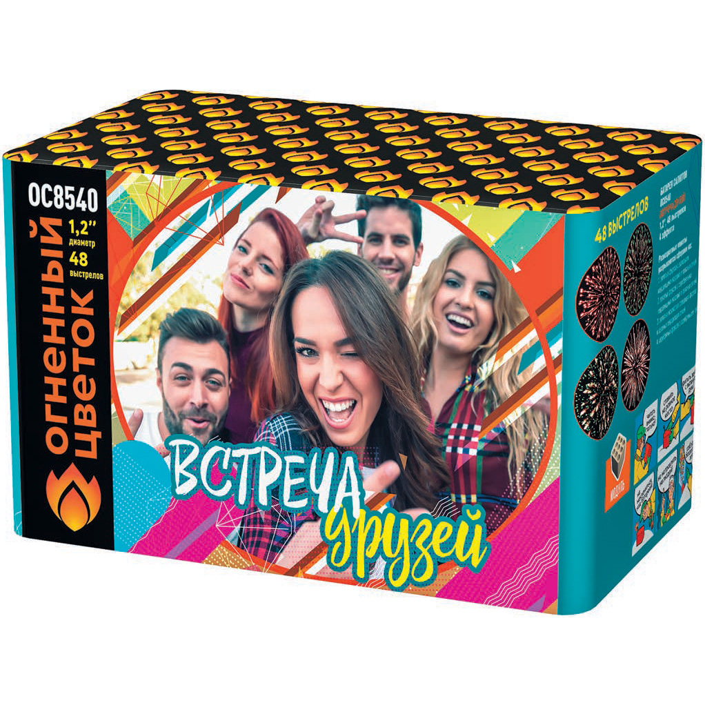 Батарея салютов "Встреча друзей (1,2"х48) ОС8540
