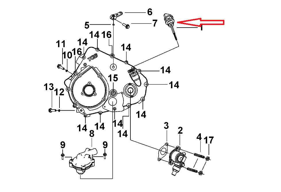 Щуп уровня масла РМ 500 (400157)