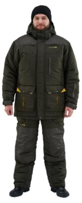 Костюм зимний ЭКСТРИМ -45 (Stalker) (куртка + жилет+полукомбинезон), таслан, хаки