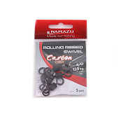 ������� Namazu Pro ROLLING RIBBED SWIVEL, ������, ��. Carbon, �. 4/0, test-125 �� (��. 5 ��.)