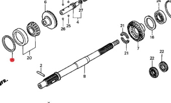 Шайба регулировочная Honda (90531-ZW1-B00)