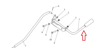 Рычаг коробки реверса Буран Лидер (110603250, RM) Рычаг коробки реверса Буран Лидер (110603250, RM)