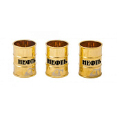 Набор ЗЗОСС водочный (Нефть) на 3 персоны (Покрытие: золото, никель)