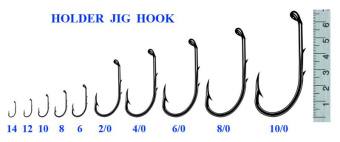  HOLDER  JIG  HOOK (b/n)  4/0 ()