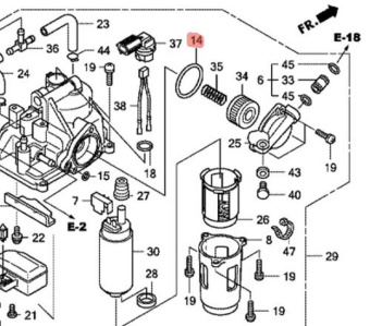 ������ �������������� HONDA (16073-ZZ5-003)