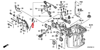 Накладка шарнир Honda (17838-ZW9-000) Накладка шарнир Honda (17838-ZW9-000)