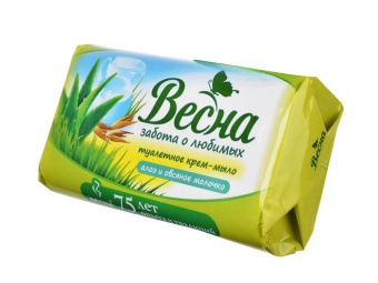 Мыло туалетное 90гр Весна (Без размеров)	 Мыло туалетное 90гр Весна (Без размеров)