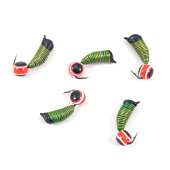 Мормышка вольфрам. безнасадочная ЯМАН Ручейник №6, d-2,5мм, L-8.5мм, вес 0,80гр., рыбий глаз, салат. Мормышка вольфрам. безнасадочная ЯМАН Ручейник №6, d-2,5мм, L-8.5мм, вес 0,80гр., рыбий глаз, салат.