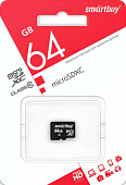 Карта памяти Micro SD 64GB SmartBuy (без адаптера)