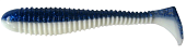 Виброхвост несъедоб. Helios Catcher 3,55"/9 см Blue Sparkles & White 100шт. (HS-2-026-N)