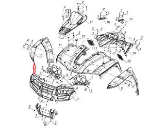 Накладка крыла передняя правая РМ-500 (V10700005-01) Накладка крыла передняя правая РМ-500 (V10700005-01)