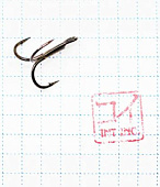 Крючок тройник KOI ROUND TREBLE, размер 8 (INT), цвет BN (10 шт.)