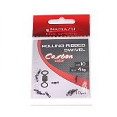 ������� Namazu Pro ROLLING RIBBED SWIVEL, ������, ��. Carbon, �. 10, test-4 �� (��. 10 ��.)
